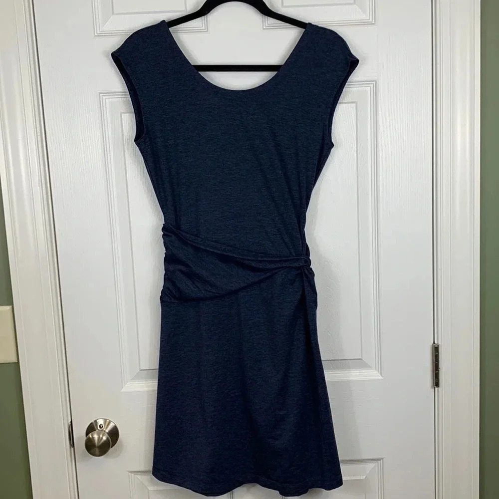 Patagonia navy faux wrap dress sz sm